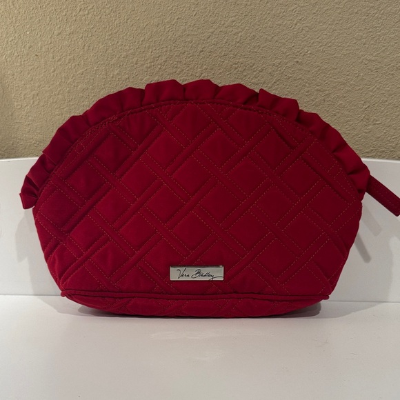 Vera Bradley Quilted Red Cosmetic Bag - Picture 1 of 5